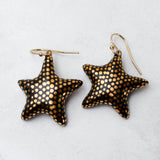 Black Stars are Bright Earrings - Apricity Ceramics
