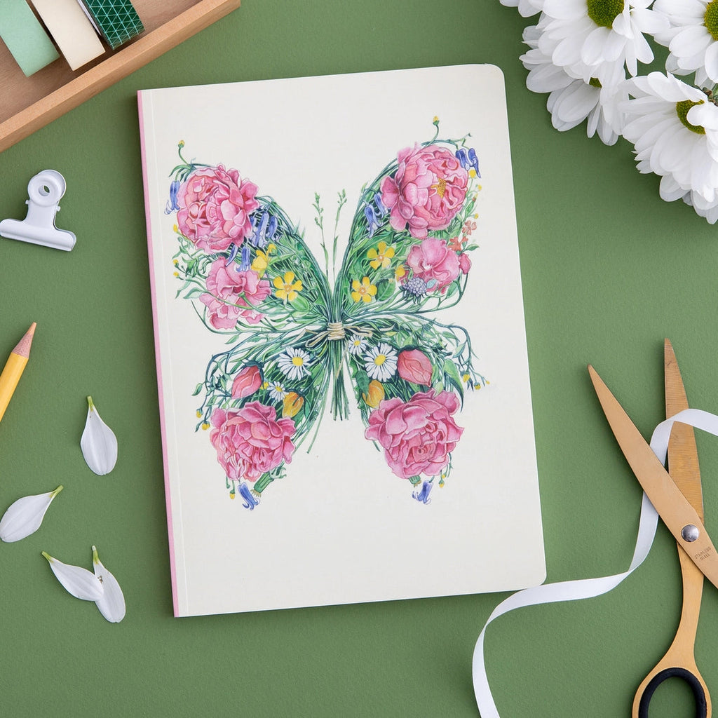 Butterfly Perfect Bound Notebook - Apricity Ceramics 
