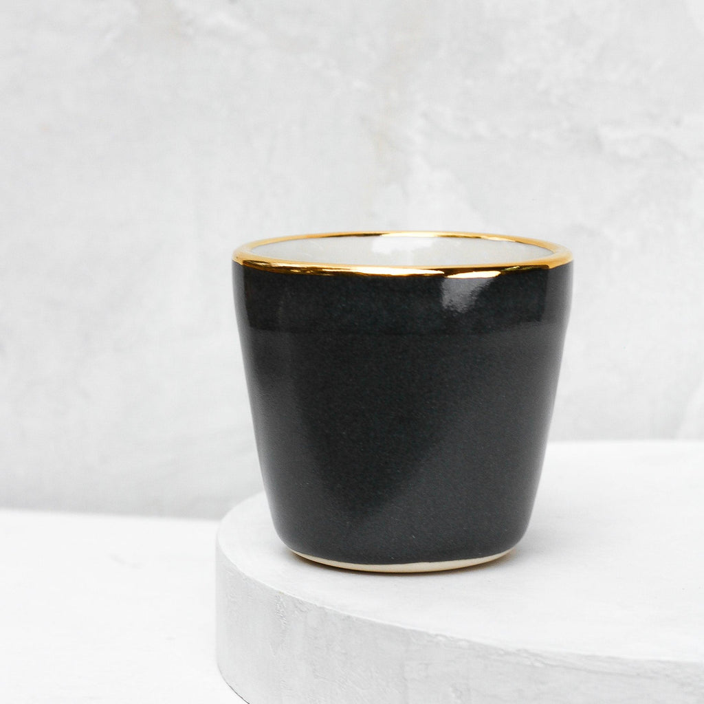 Charcoal Espresso Cup / Shot Glass - Apricity Ceramics 