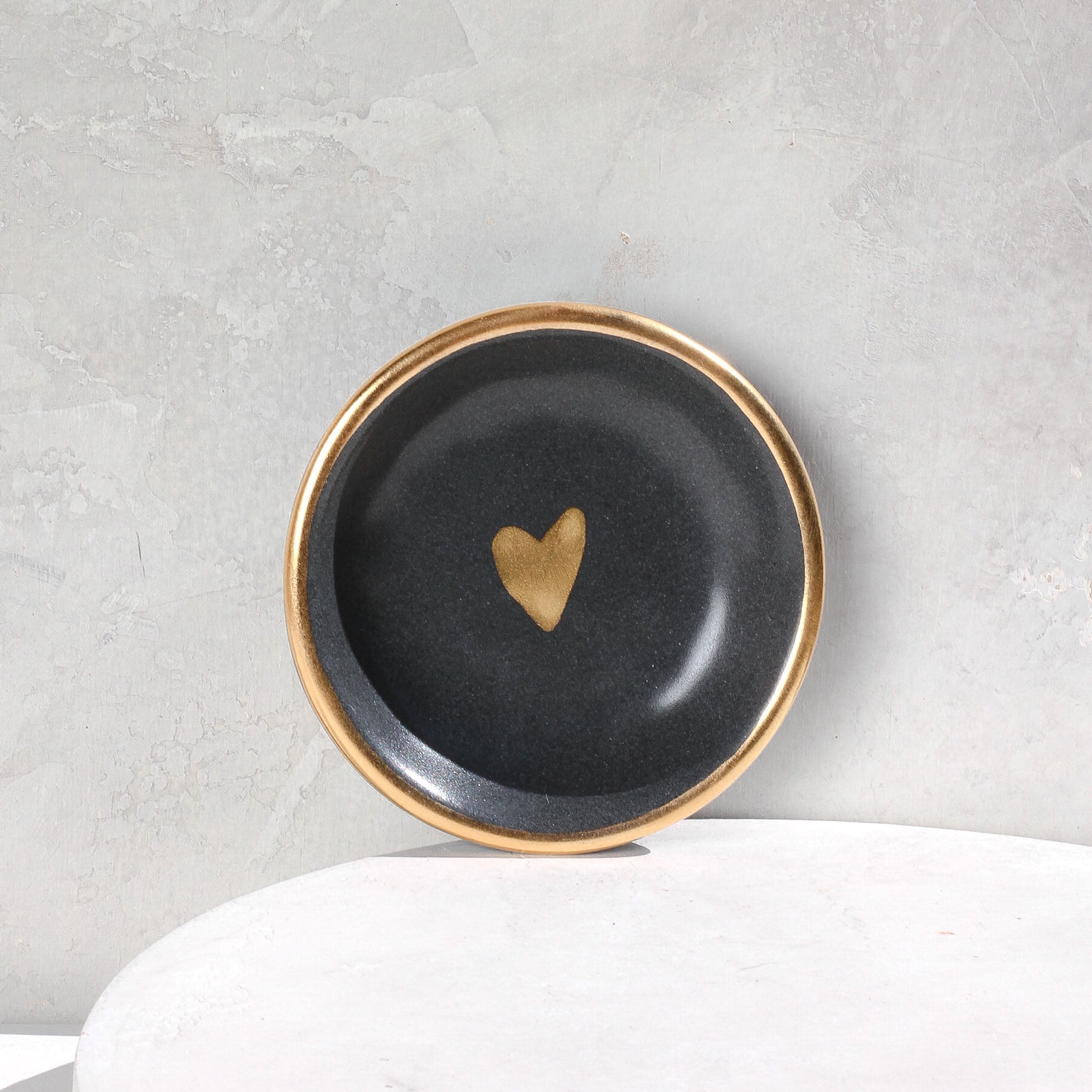 Charcoal Heart Trinket Dish - Apricity Ceramics