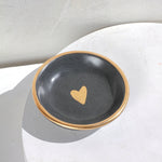 Charcoal Heart Trinket Dish - Apricity Ceramics