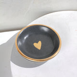 Charcoal Heart Trinket Dish - Apricity Ceramics