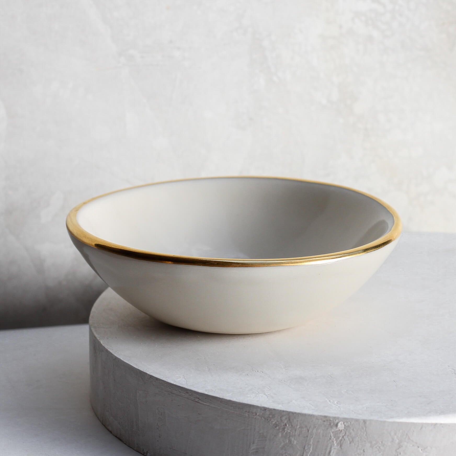 Cream Trinket Bowl - Apricity Ceramics