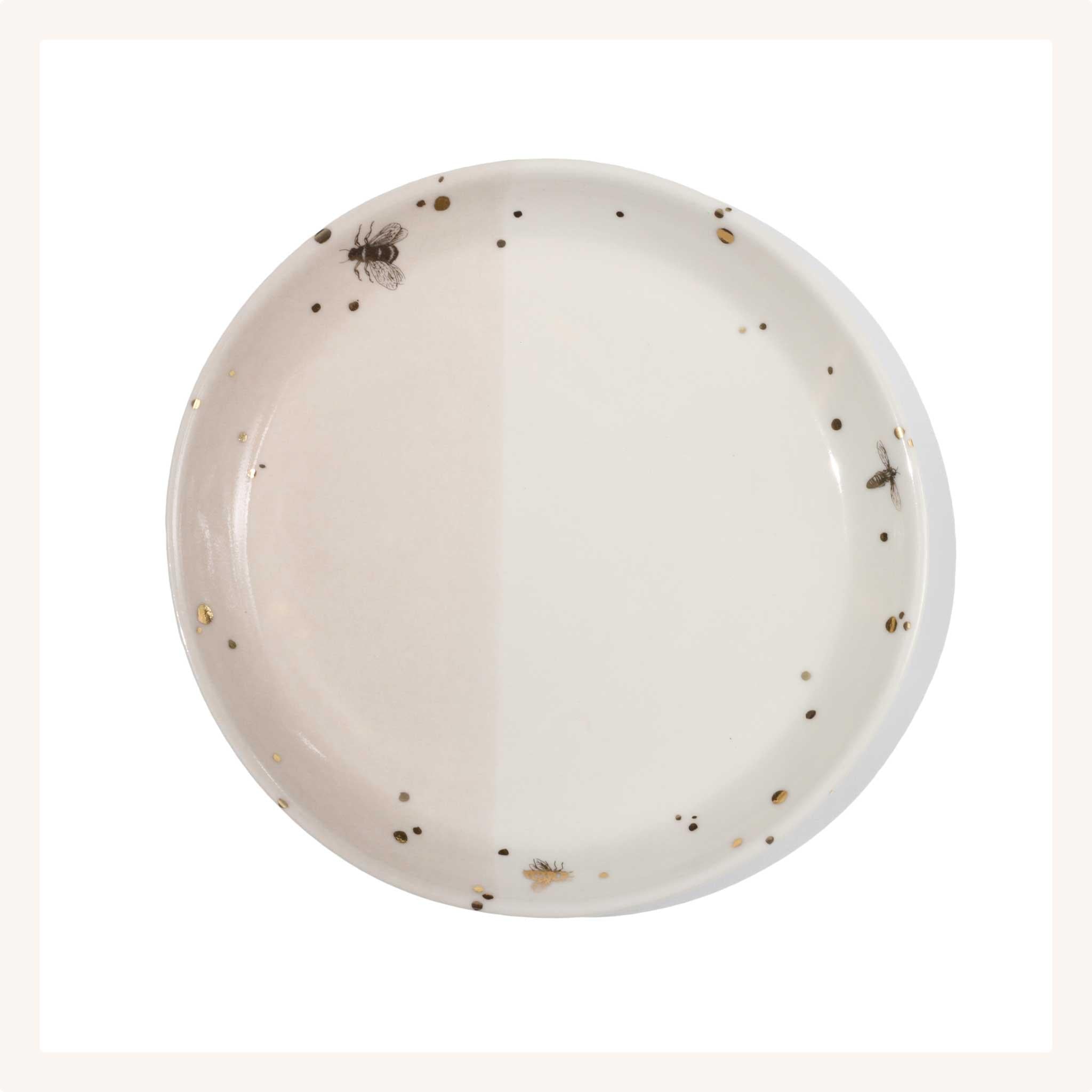 Drops of Honey Bee Dinner Plate (MADE TO ORDER) - Apricity Ceramics