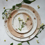 Drops of Honey Dinner Set (Dinner Plate, Salad Plate, and Dessert Plate) - Apricity Ceramics 