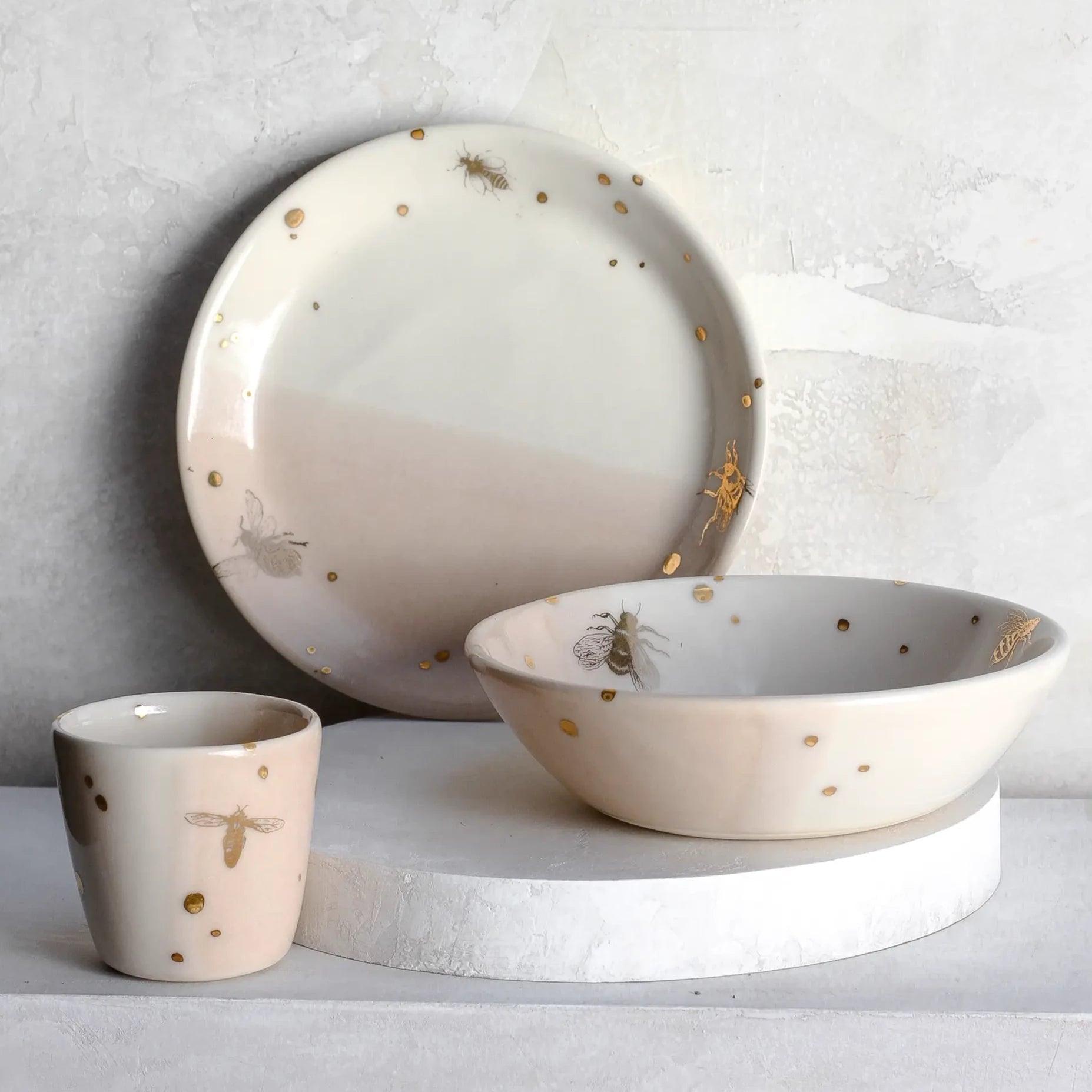 Drops of Honey Bee Espresso Cup / Shot Glass - Apricity Ceramics
