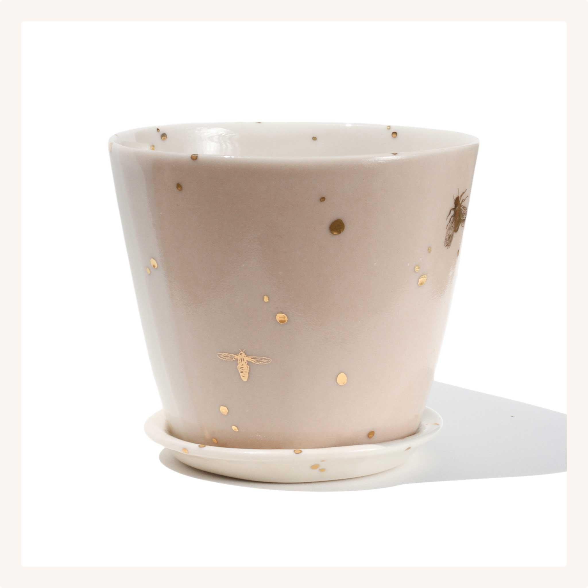 Drops of Honey Bee Large Planter - Apricity Ceramics 