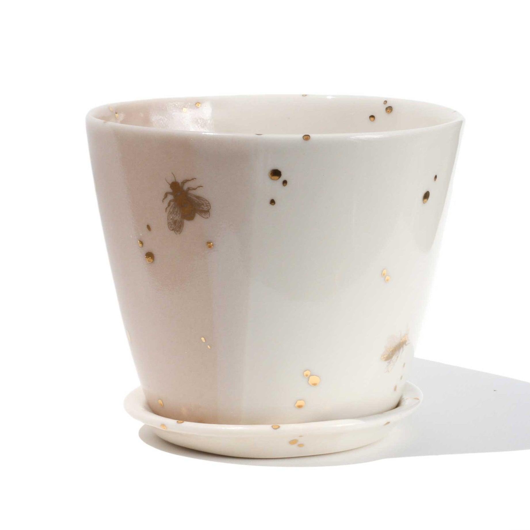 Drops of Honey Bee Large Planter (MADE TO ORDER) - Apricity Ceramics