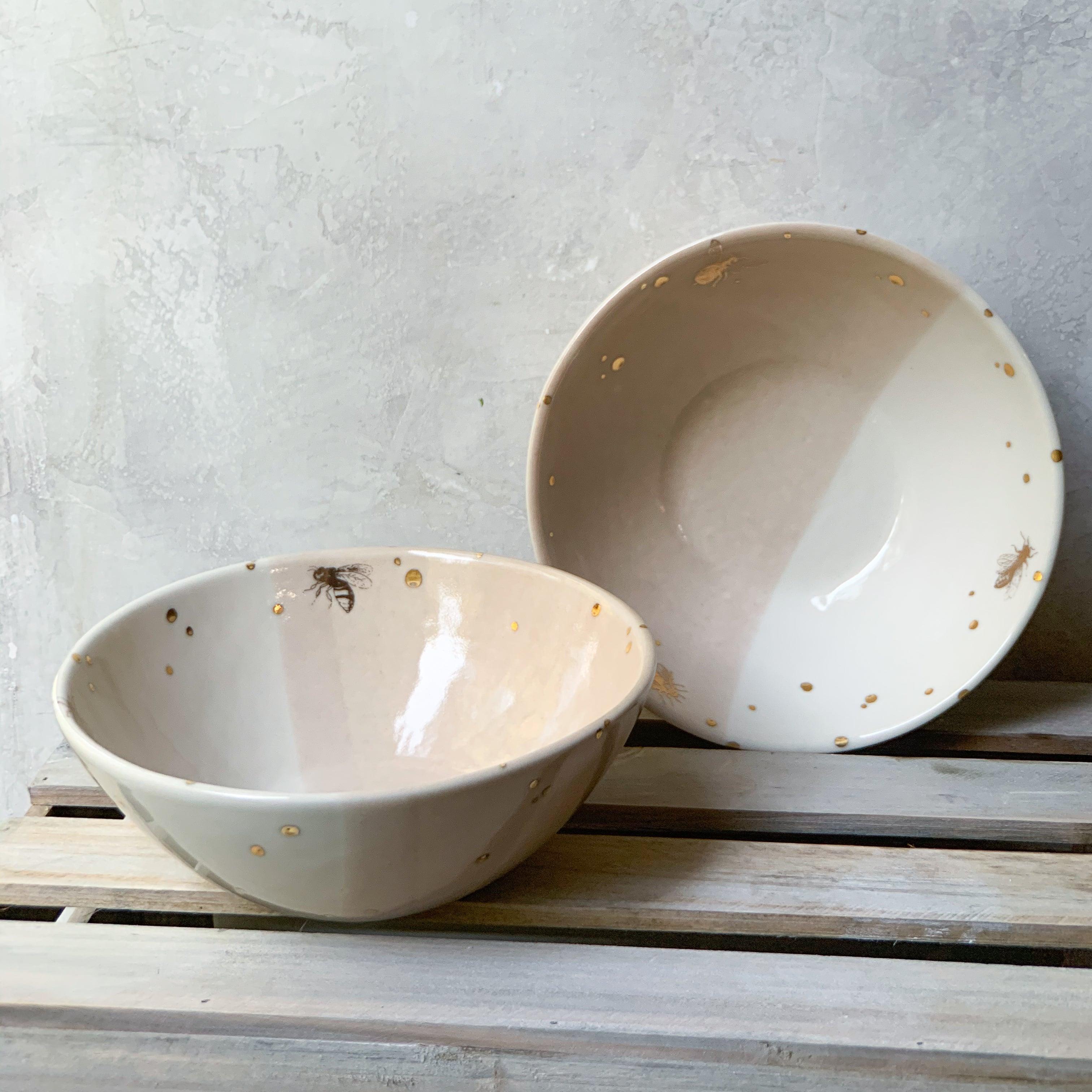 Drops of Honey Bee Pasta Bowl - Apricity Ceramics 