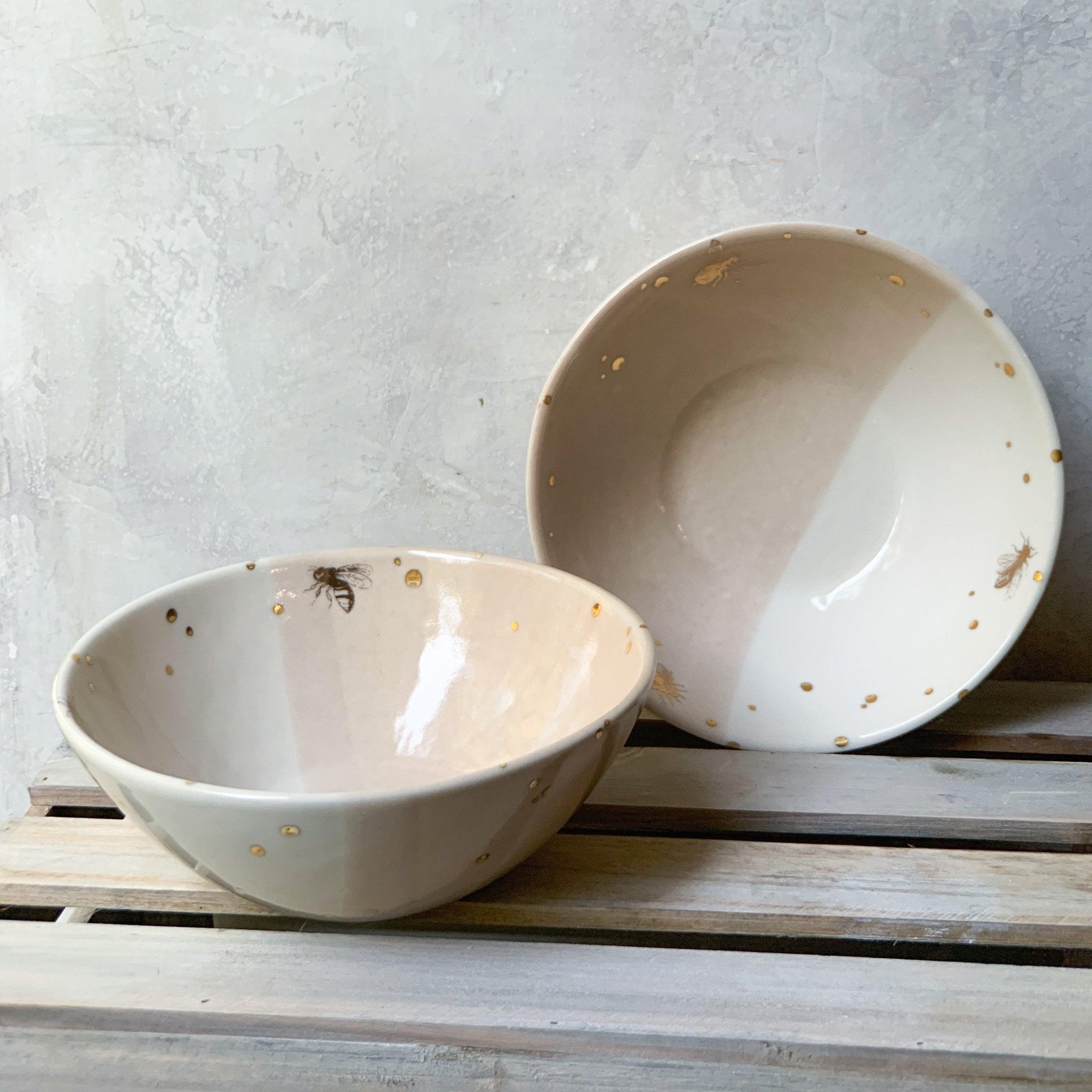 Drops of Honey Bee Pasta Bowl (MADE TO ORDER) - Apricity Ceramics