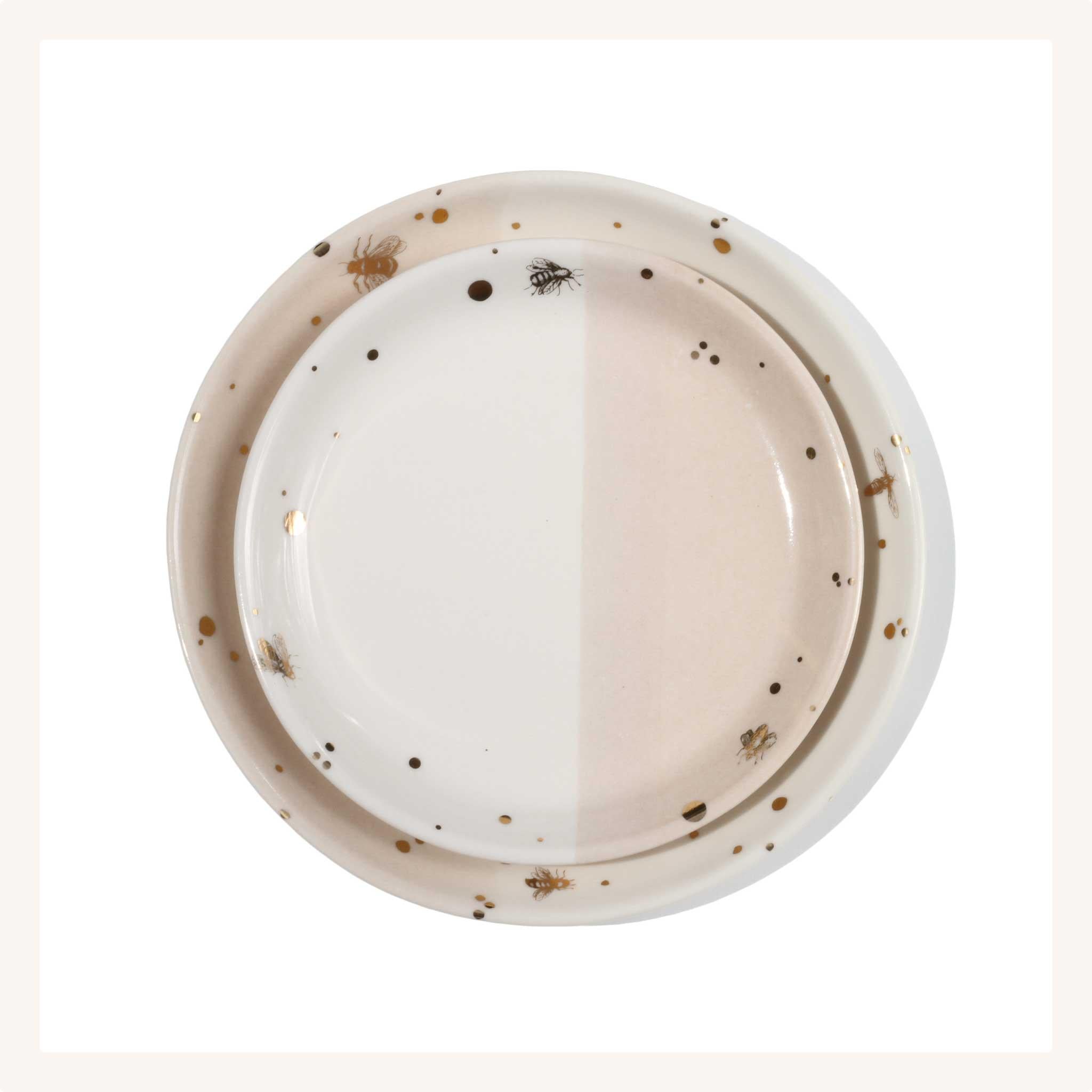 Drops of Honey Bee Salad Plate - Apricity Ceramics 