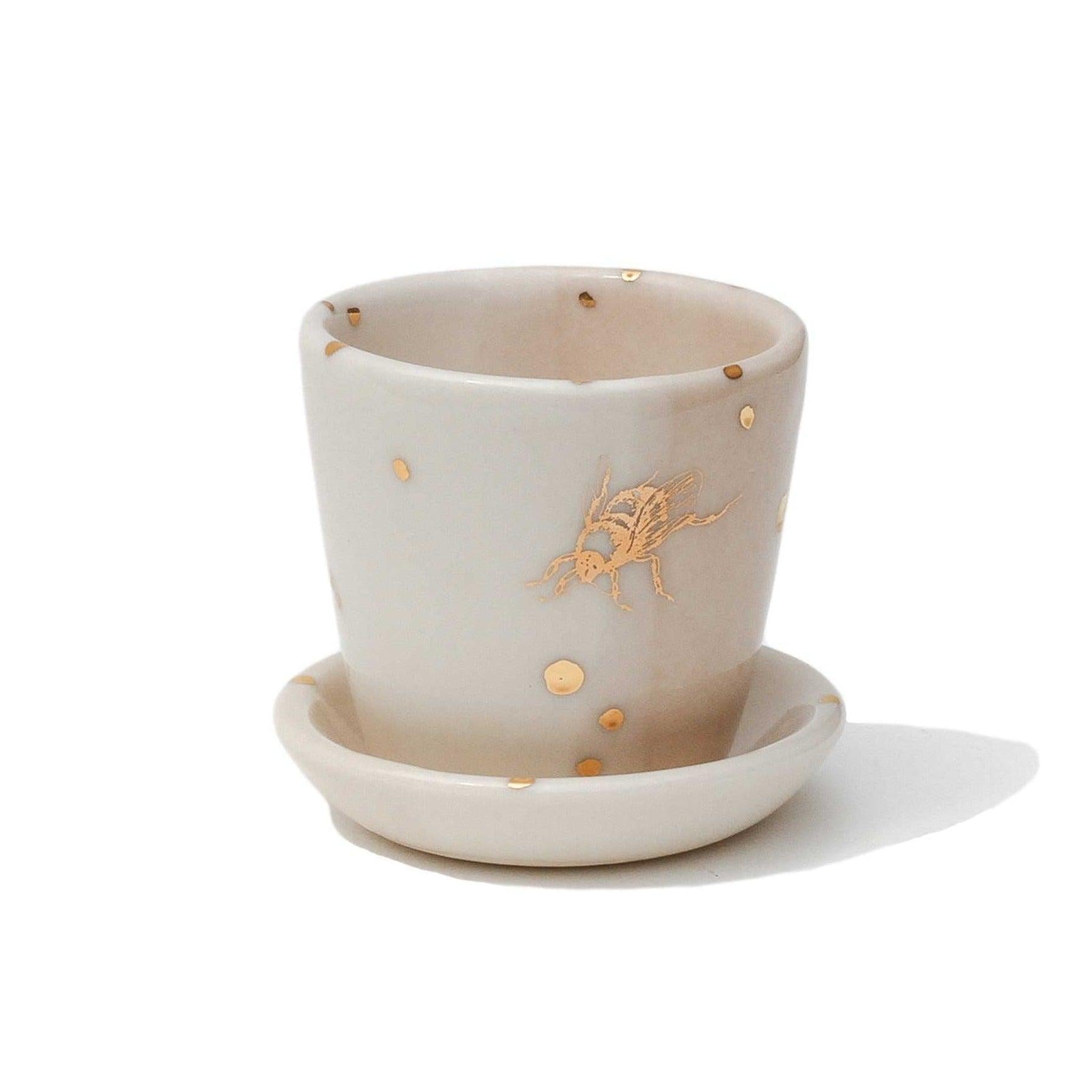 Drops of Honey Bee Small Planter - Apricity Ceramics
