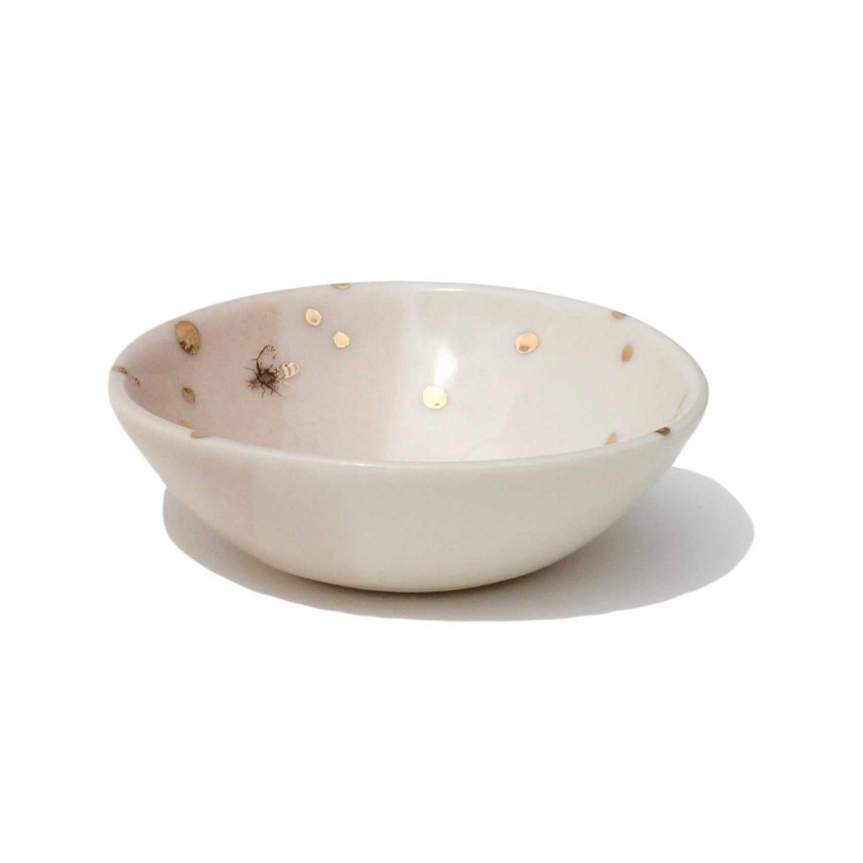 Drops of Honey Bee Trinket Bowl - Apricity Ceramics