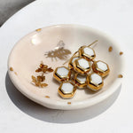 Small Drops of Honey Bee Trinket Dish with earrings