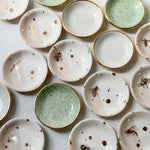 Small Drops of Honey Bee Trinket Dishes with dew collection trinket dishes