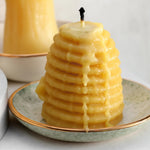 Large Beehive Beeswax Candle - Apricity Ceramics