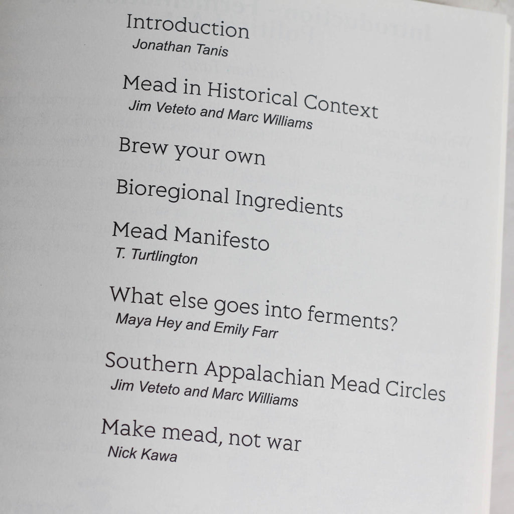 Make Mead, Not War: Making & Sharing Honey Wine (Zine) contents 