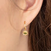 Marquise Flower Hoop Earrings