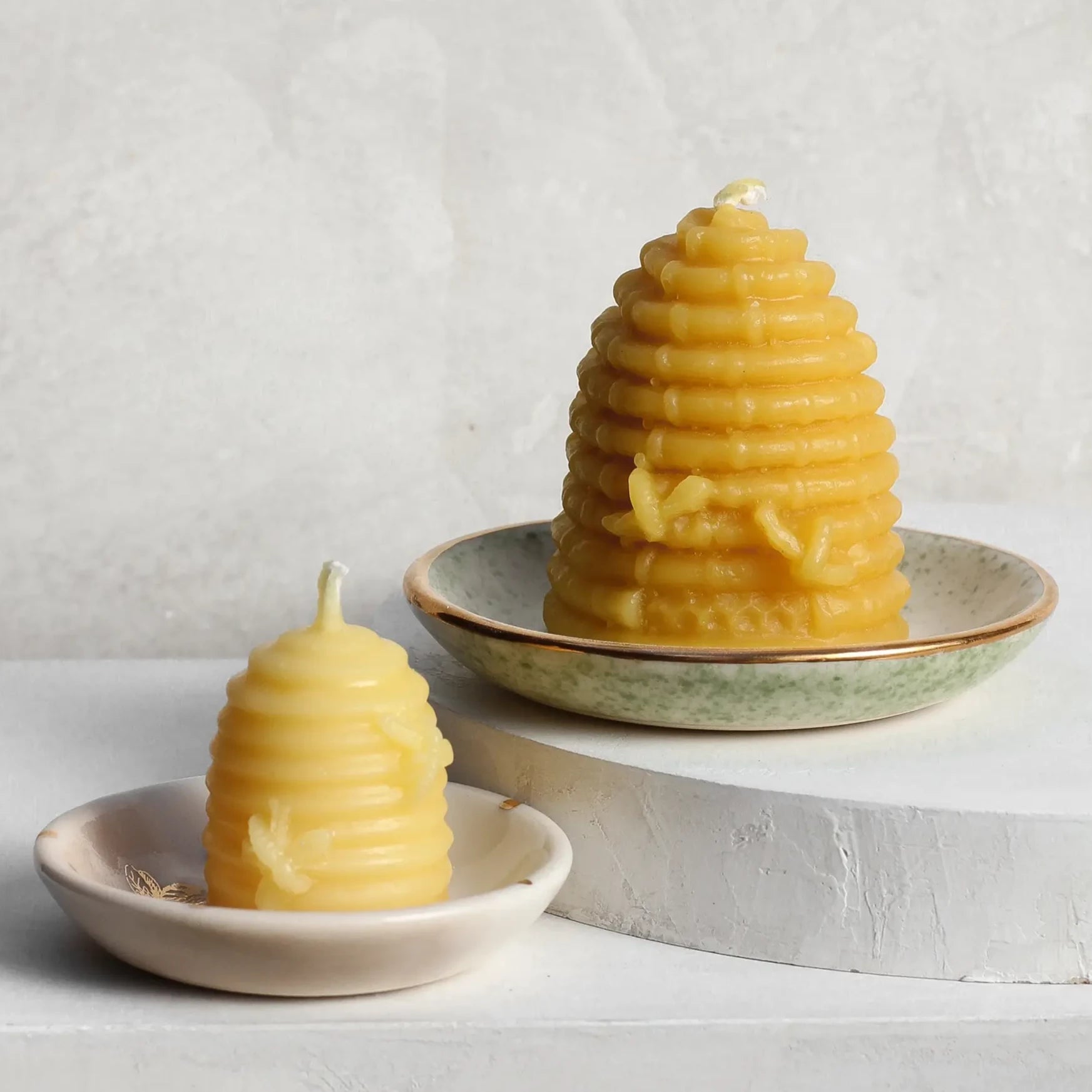 Small Beehive Beeswax Candle - Apricity Ceramics