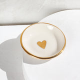 White Heart Trinket Dish - Apricity Ceramics